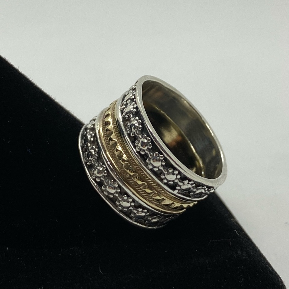925/14KT FASHION BAND RING - Picture 4 of 10